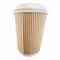 Karat Ripple Hot Cups, 12 oz, Kraft/White, 500PK C-KRC512 - alternate 1